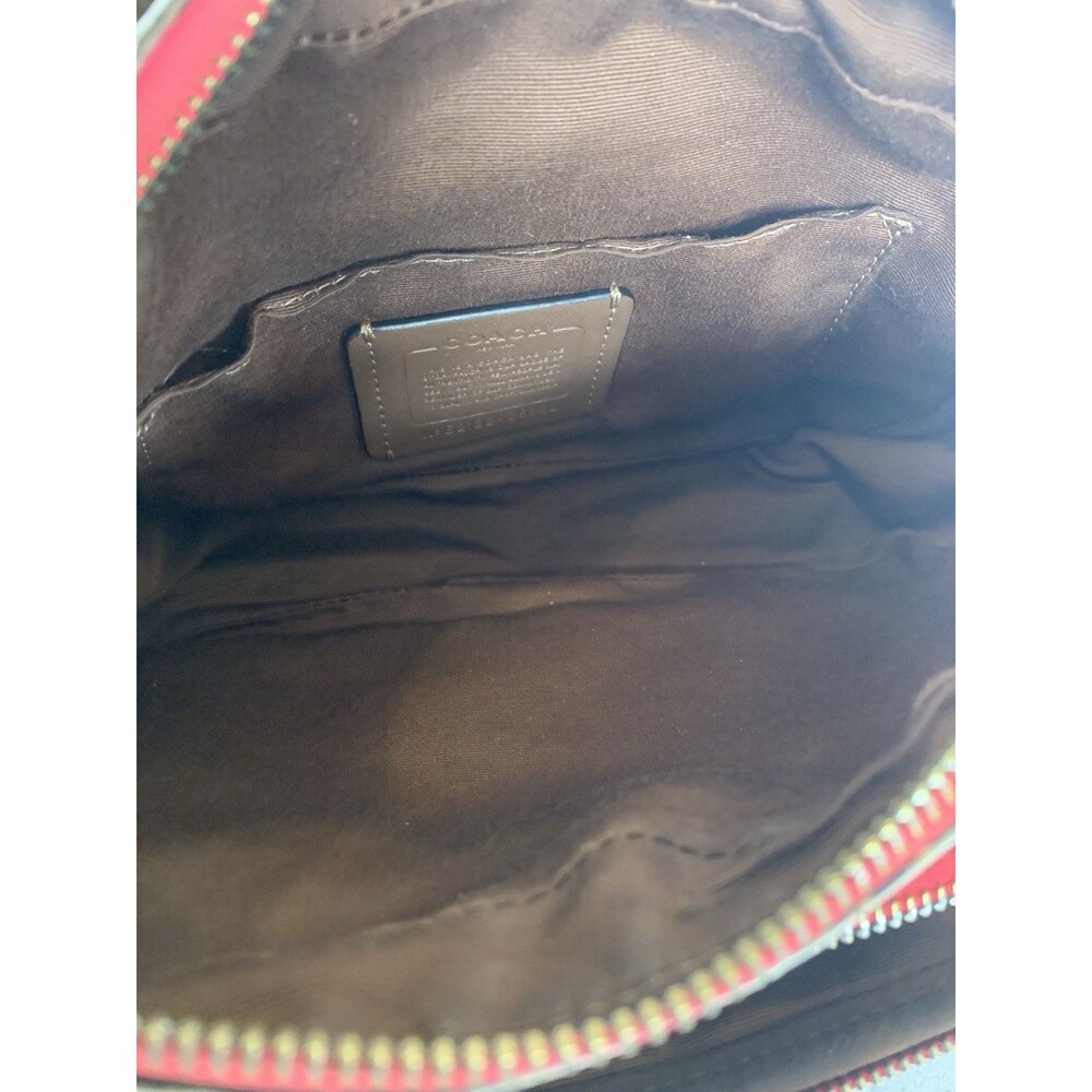 COACH Court Crossbody C5682 Signature Canvas  Vintage Rose Print Purse *READ* - Picture 15 of 16